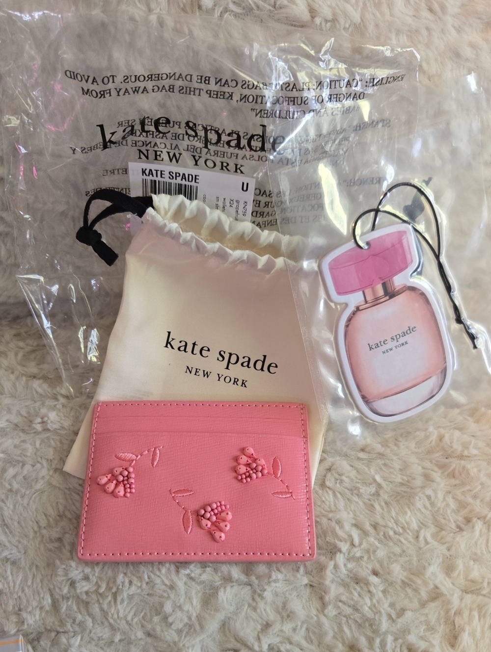 kate spade New York Id Pink Cardholder And Air Freshner